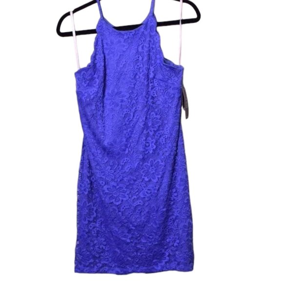 A. Byer Dresses & Skirts - *NWT* Women's A. Byer Periwinkle Lace Fit & Flare Dress - Size Juniors 11